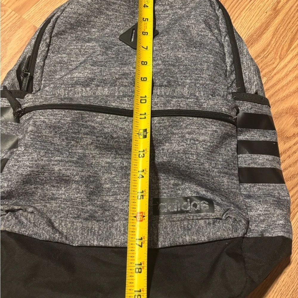 Adidas Classic 3S III Gray and Black Backpack with lots of pockets